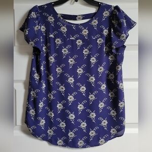 Loft Outlet Purple Floral Women's Top